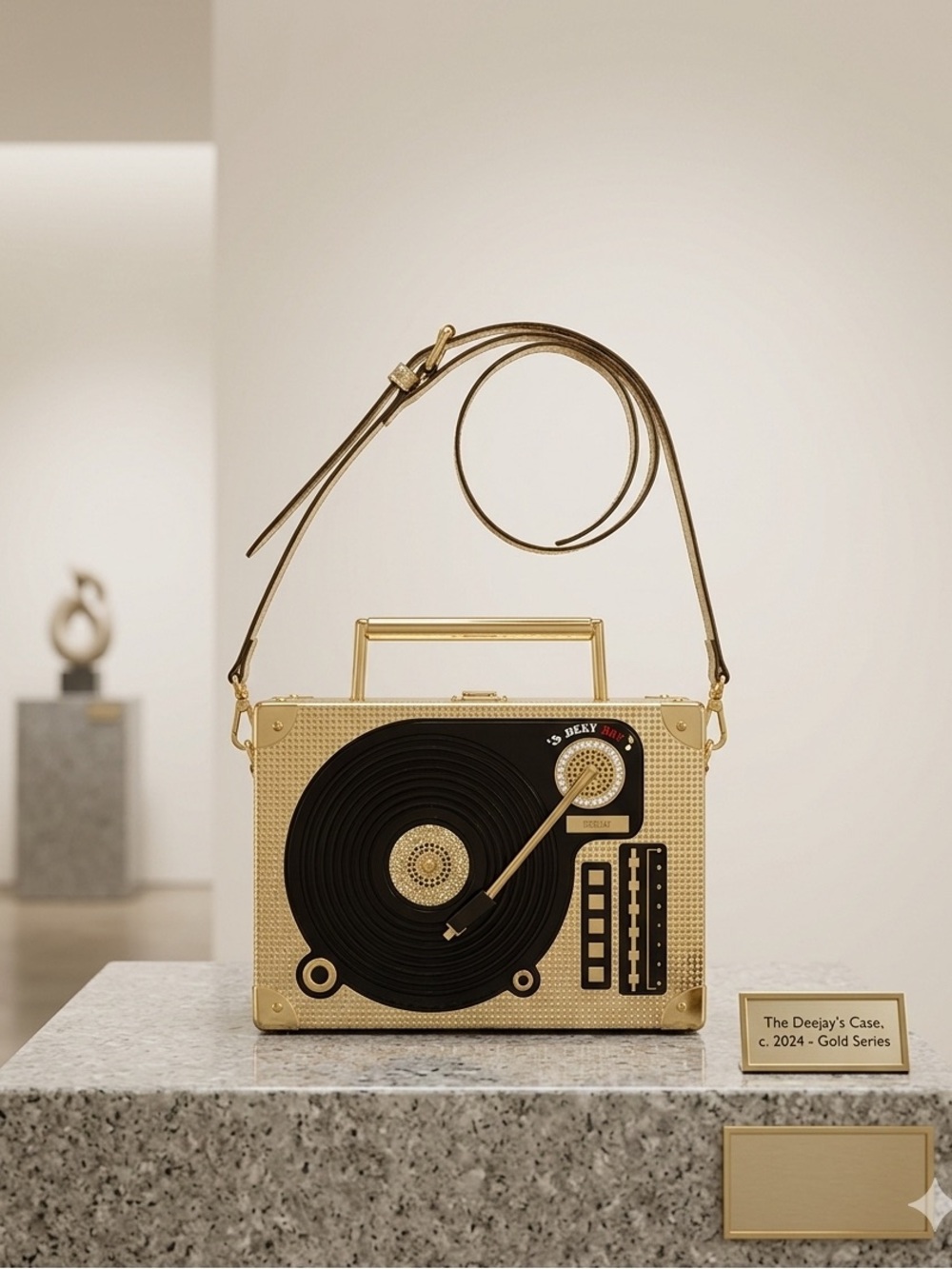 ALDO DJ Razzle Record Player Crossbody Shoulder Bag Purse Carry Case